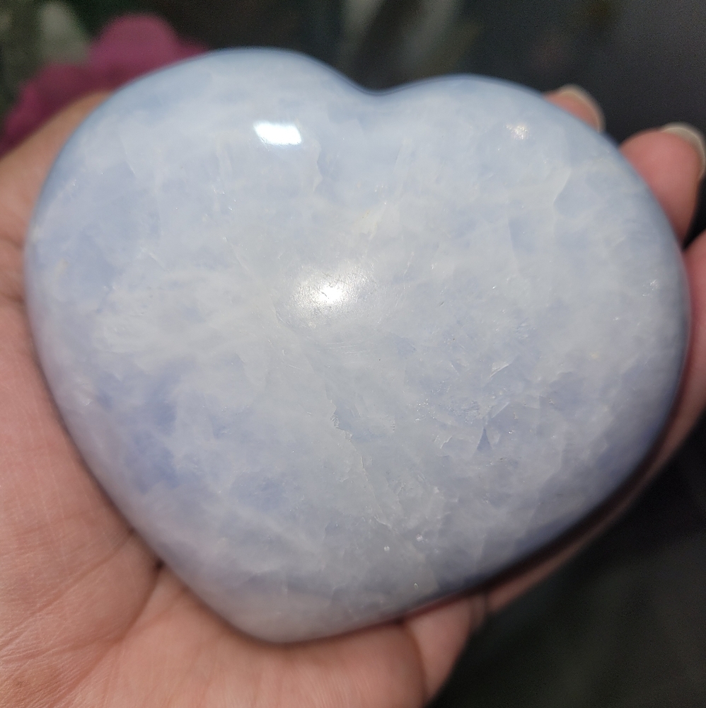Celestite heart